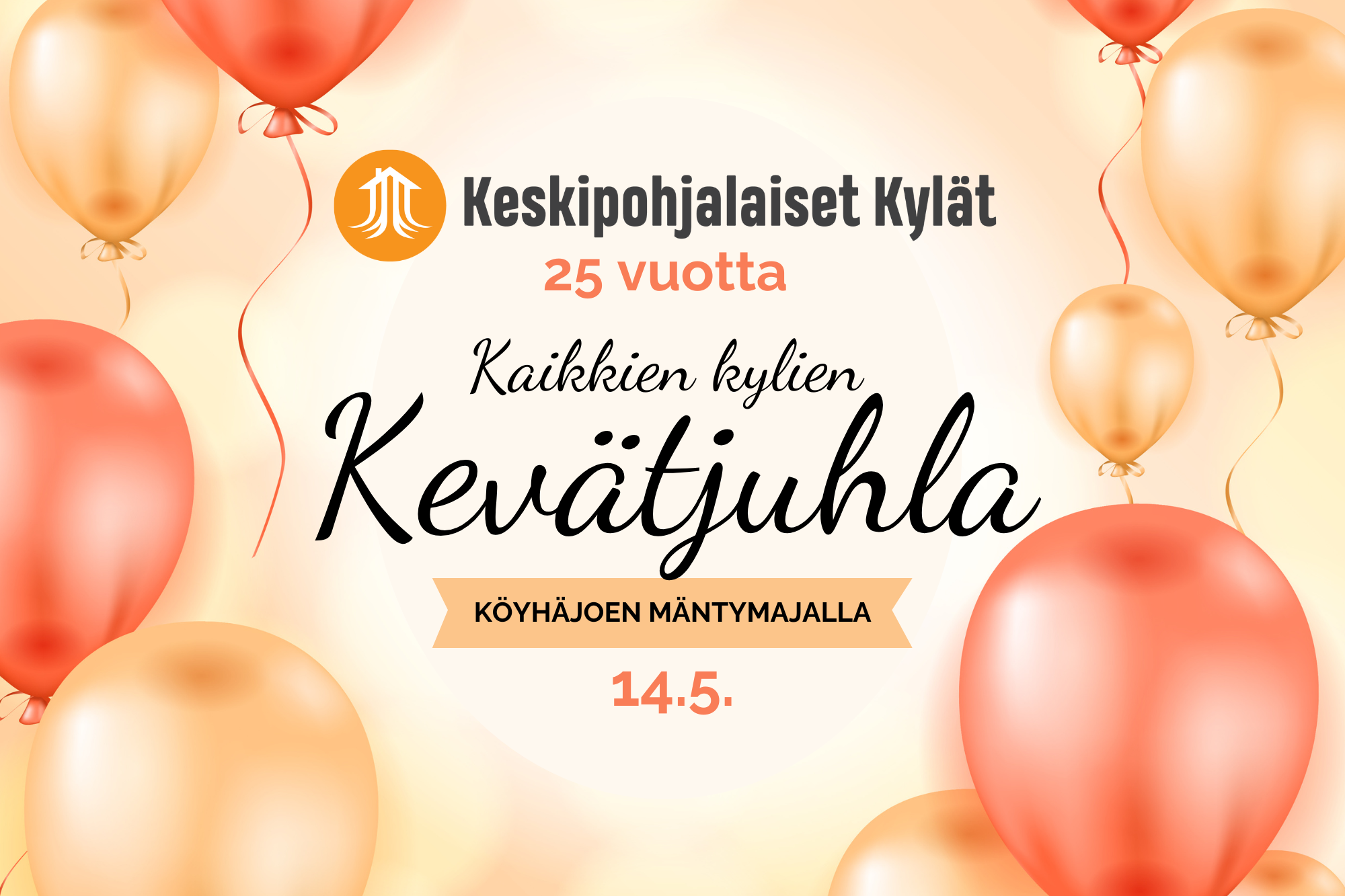 Tervetuloa juhlimaan KP-kylien 25-vuotissynttäreitä Kaikkien kylien kevätjuhlaan 14.5.!